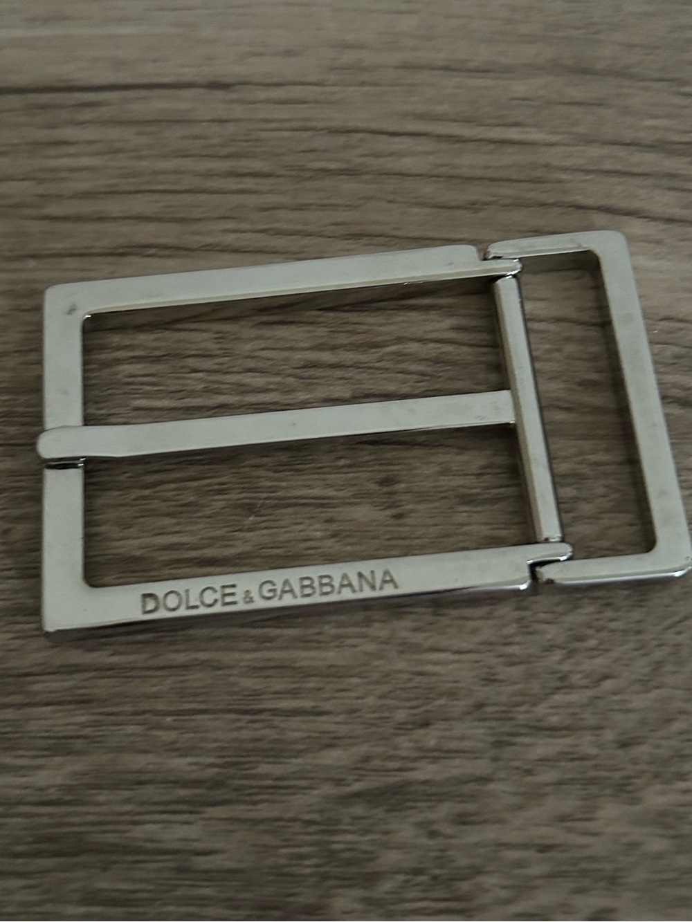 Dolce & Gabbana Silver Tone Rectangular Belt Buckle